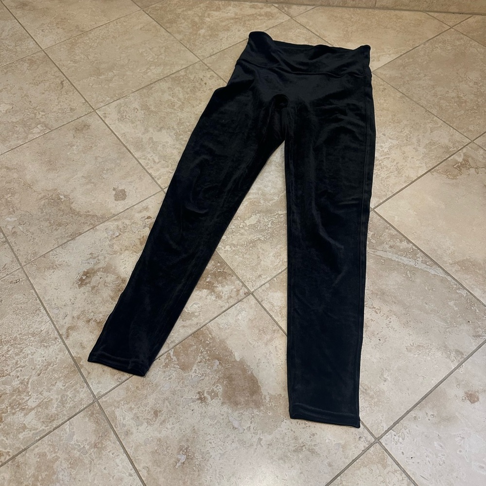 SPANX Black Velvet Leggings - Picture 2 of 3